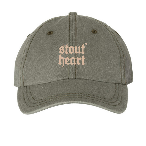 SH2, a Olive Printed Pigment Dye Baseball Cap