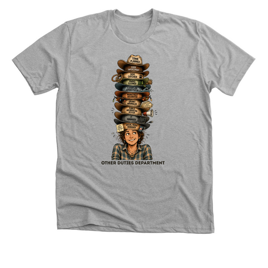 Many Hats, a Athletic Heather Premium Unisex Tee