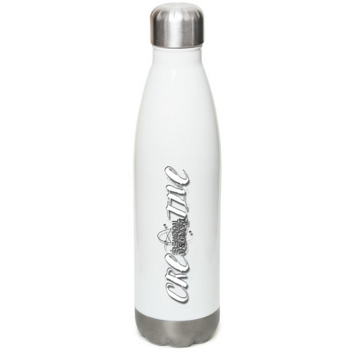 #HydrationInspiration, a White Stainless Steel Water Bottle