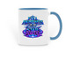 Full awareness cup, a Light Blue Two-Tone Ceramic Mug