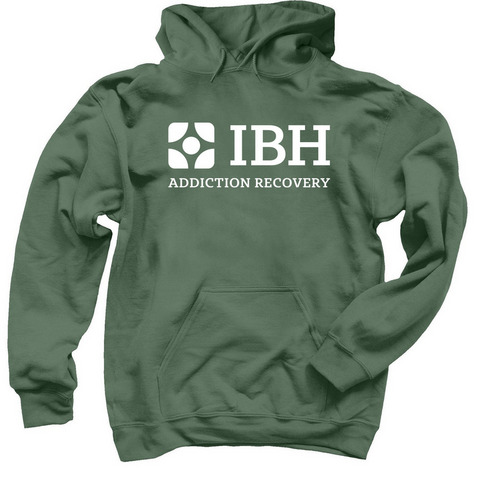 Dear Person Behind Me,, a Military Green Pullover Hoodie