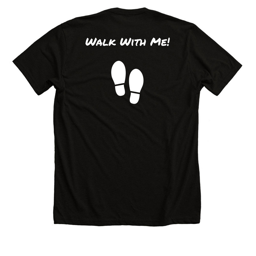 Cemetery Walks with Miki, a Solid Black Blend Premium Unisex Tee (back-view)