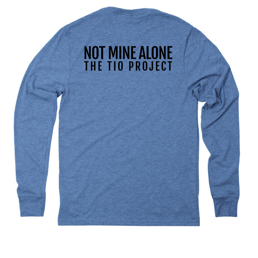 Tactical Information Outreach Project, a Azure Blue Allmade Eco Triblend Long Sleeve Tee (back-view)