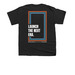 Launch the Next Era Shirt, a Black Youth Unisex Tee (back-view)