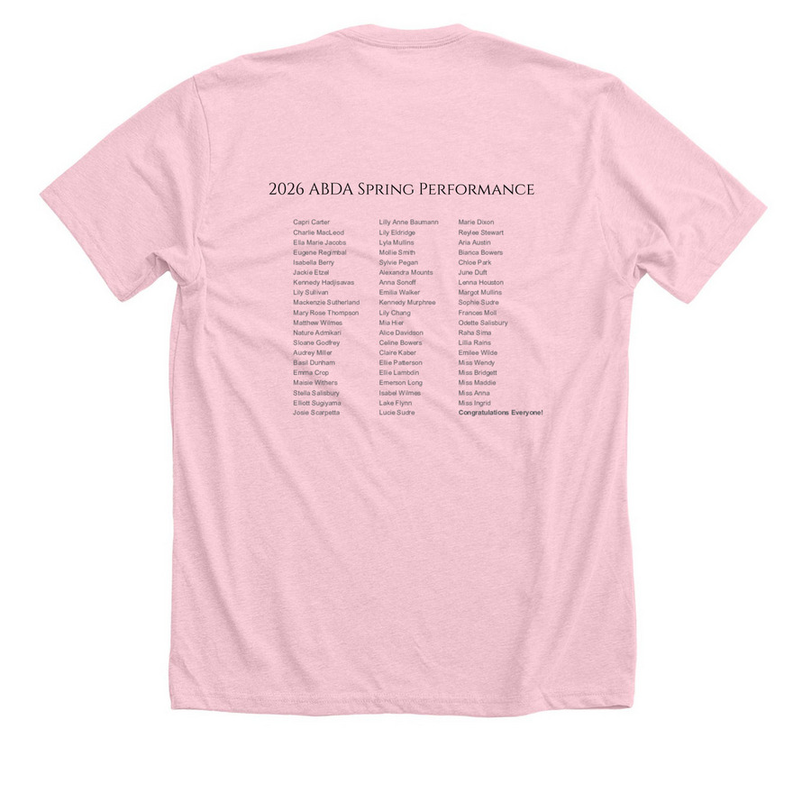 Special Edition 2026 Performance, a Heather Pink Premium Unisex Tee (back-view)