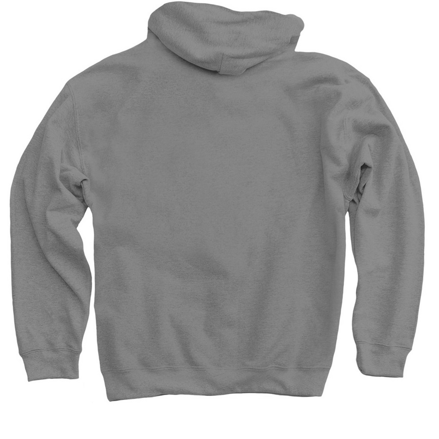Soccer Hoodie, a Charcoal Pullover Hoodie (back-view)