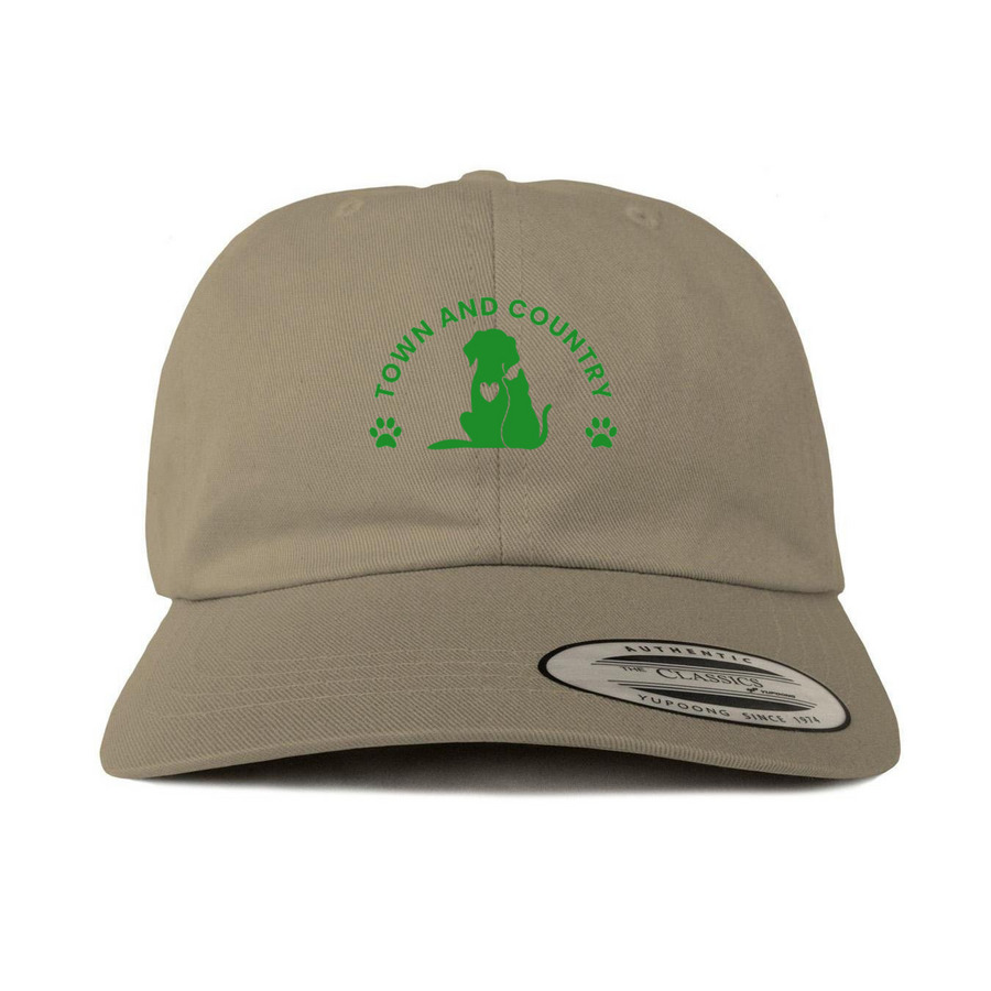 Hats - Town and Country Animal Rescue, a Khaki Printed Classic Baseball Cap