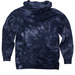 Classic Tie Die Sweatshirt, a Navy Tie Dyed Pullover Hoodie (back-view)