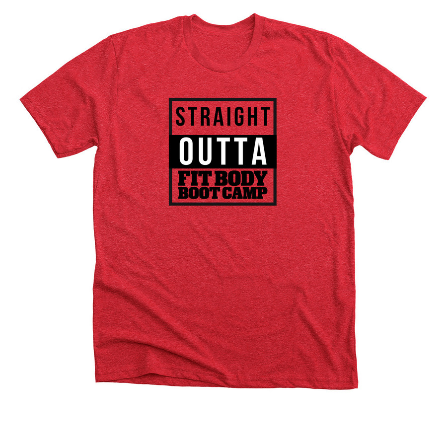 Straight outta boot camp, a Heather Red Premium Unisex Tee