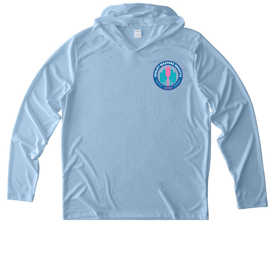 SRN Henley Masters Regatta Performance Wear&nbsp;, a Light Blue UV Performance Long Sleeve Hoodie