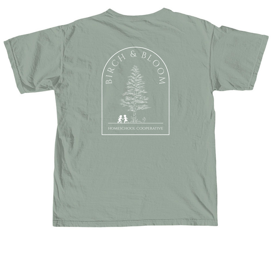 Birch + Bloom Logo Collection, a Bay Comfort Colors Unisex Tee (back-view)