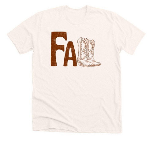 Fall Boots, a Heather Natural Premium Unisex Tee