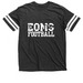 EOMS Football, a Vintage Smoke / White Football Jersey Tee