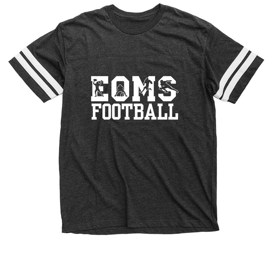 EOMS Football, a Vintage Smoke / White Football Jersey Tee