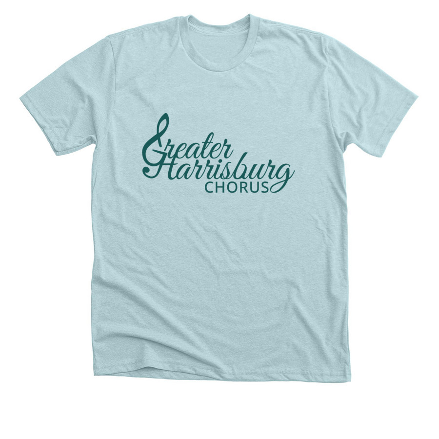 Regular Full Logo, a Heather Ice Blue Premium Unisex Tee