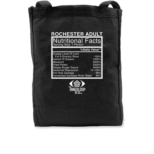 ROC's Nutritional Value - Innerloop Blog Bag, a Black Recycled Cotton Tote Bag