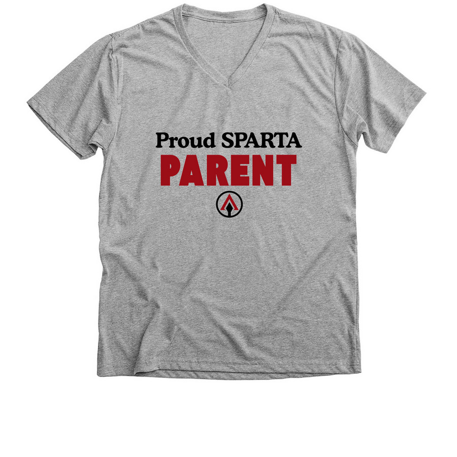 Proud SPARTA Parent, a Athletic Heather Premium V-Neck Tee
