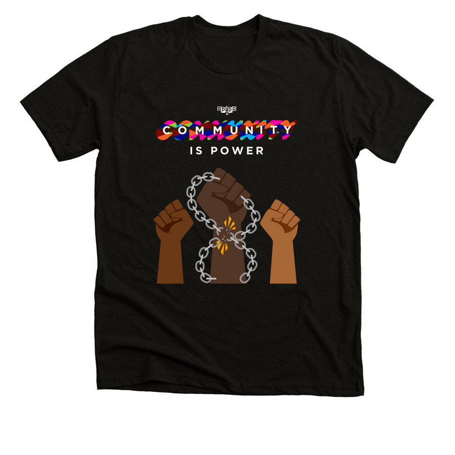BPDA Black Defenders Matter Tee, a Solid Black Blend Premium Unisex Tee