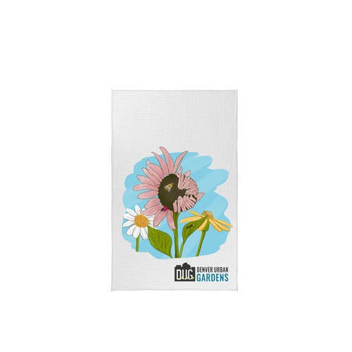 Pollinator Lovers Tea Towel, a White Tea Towel
