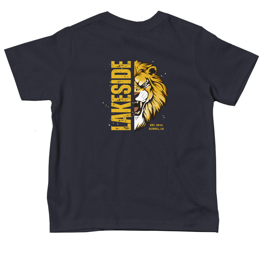 Little Lion Toddler Tee, a Navy Toddler Tee (back-view)