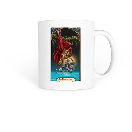 Card No. 12 - Major Arcana Mug Collection, a White Coffee Mug