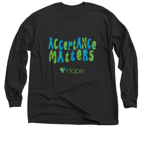 Acceptance Matters, a Black Classic Long Sleeve Tee