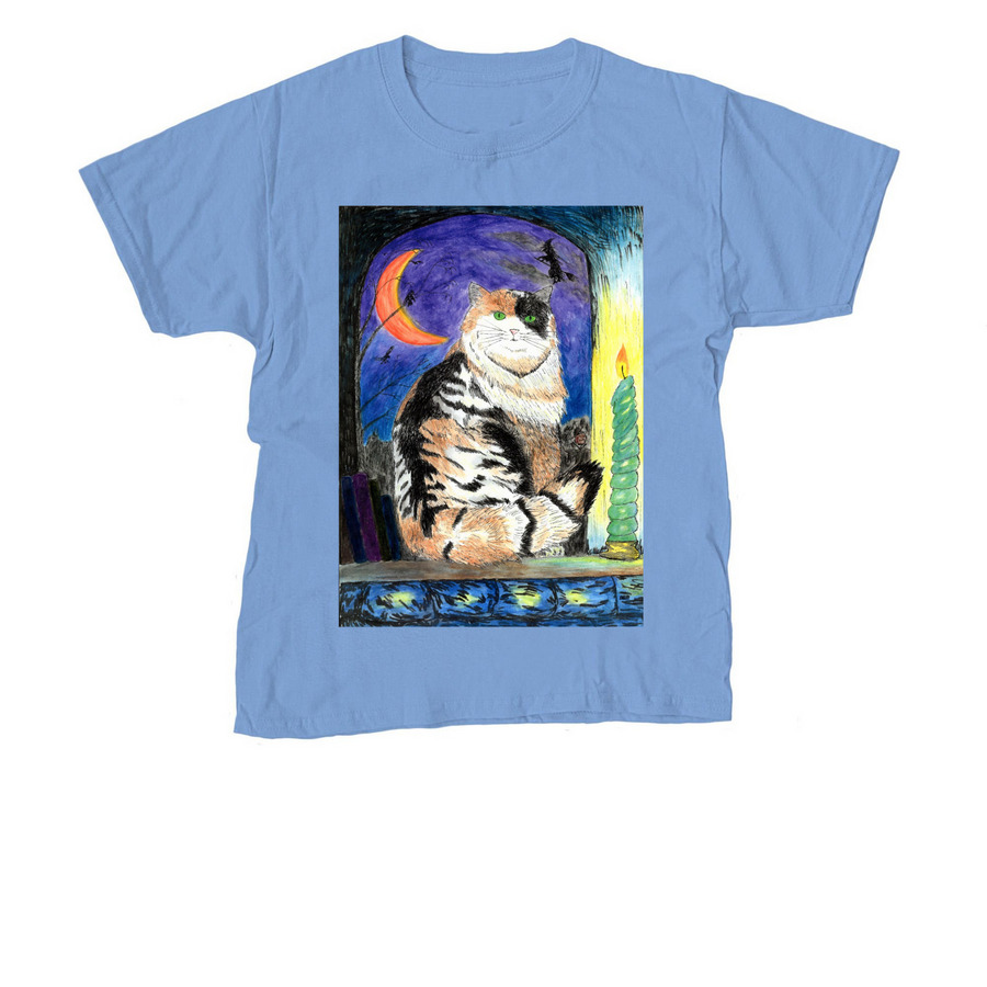 Halloween Cat&nbsp;, a Carolina Blue Youth Unisex Tee