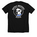 Let's Go BUR-ffalo, a Solid Black Blend Premium Unisex Tee (back-view)