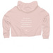 finding the ocean sweat crop w/ poetry back, a Blush Women?s Lightweight Cropped Hoodie (back-view)