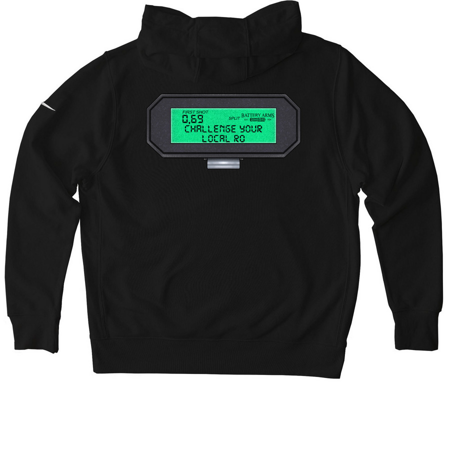 Challenge Your Local RO (Active Wear), a Black Nike Club Fleece Pullover Hoodie (back-view)