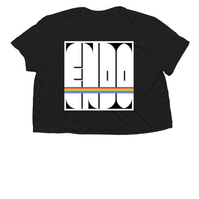 2026 - Endo Pride Fundraiser, a Black Women?s Flowy Cropped Tee