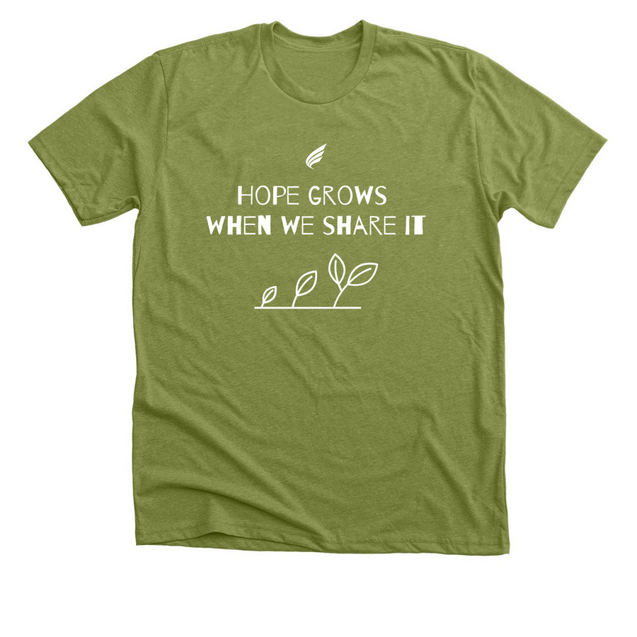 National Recovery Month Short-Sleeve Tees, a Heather Green Premium Unisex Tee