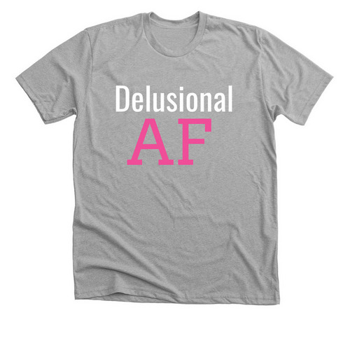 Delulu AF, a Athletic Heather Premium Unisex Tee