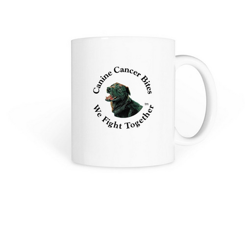 Canine Cancer Bites, a White Coffee Mug