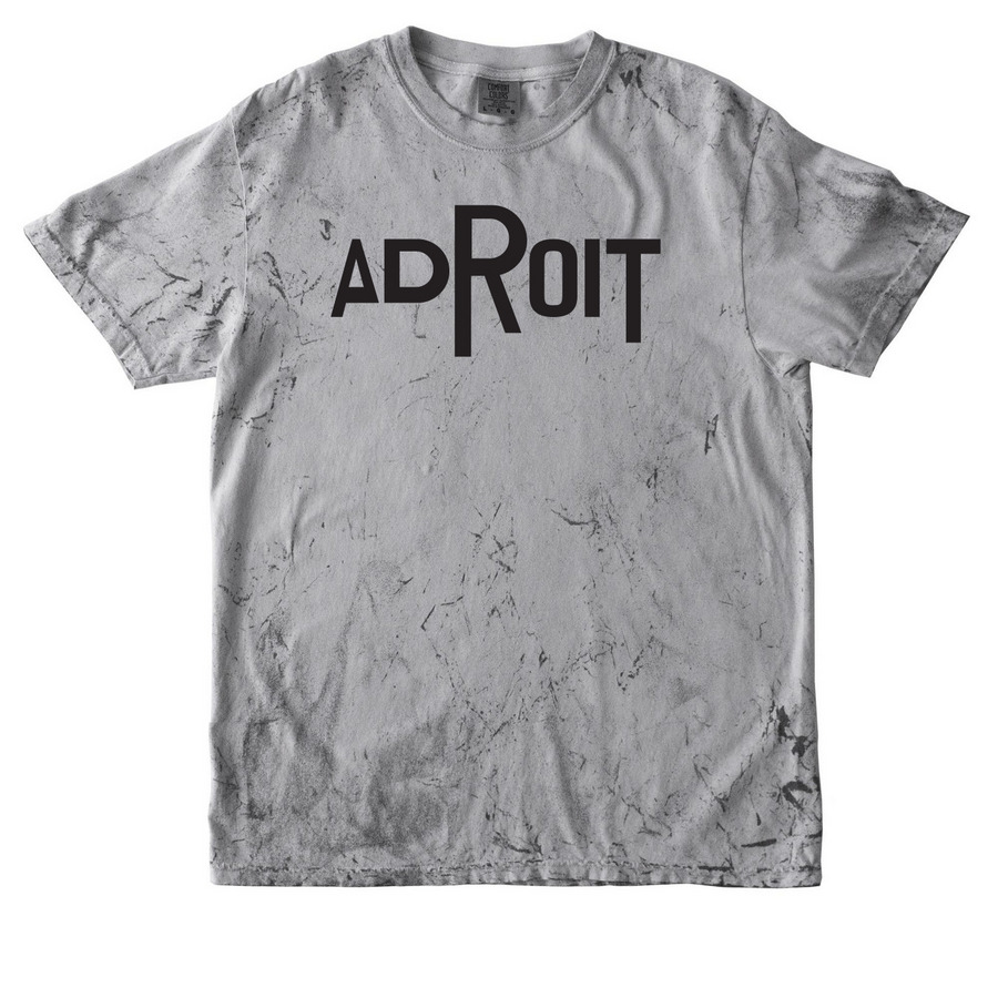 Adroit is Metal - BLACK FONT, a Smoke Comfort Colors Colorblast Tee