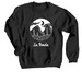 La Honda Living, a Black Crewneck Sweatshirt