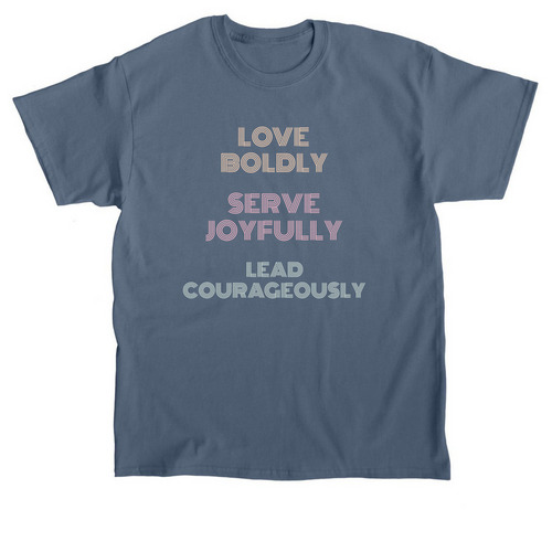 Love! Serve! Lead!, a Indigo Blue Classic Unisex Tee