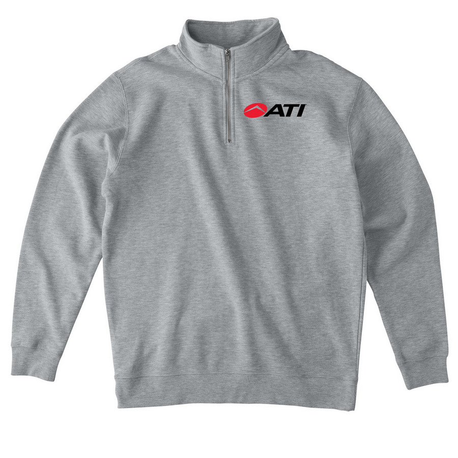 AWS x ATI Foundation, a Grey Heather Midweight Quarter Zip Pullover