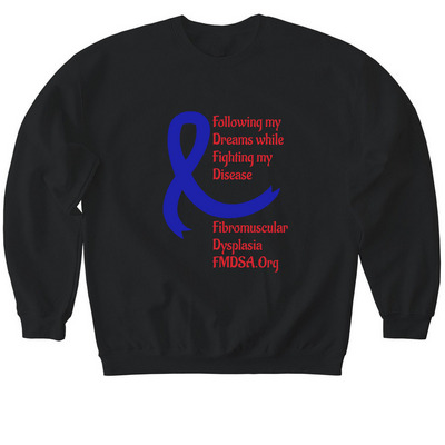 FMD Awareness&nbsp;, a Black Softstyle Crewneck Sweatshirt