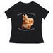 Humor is our best friend: squirrel, a Black Women's Relaxed V-Neck Tee