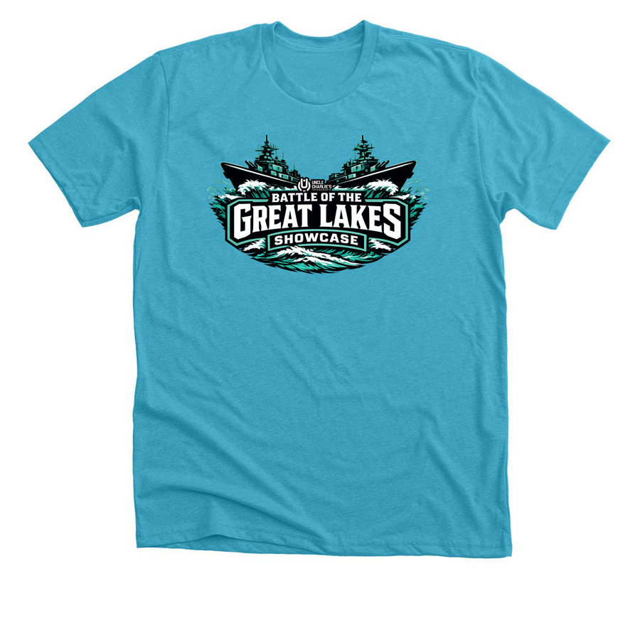 Battle of The Great Lakes/Stars & Strikes, a Heather Aqua Premium Unisex Tee