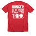 Adult T-Shirts and Sweatshirts, a Heather Red Premium Unisex Tee (back-view)