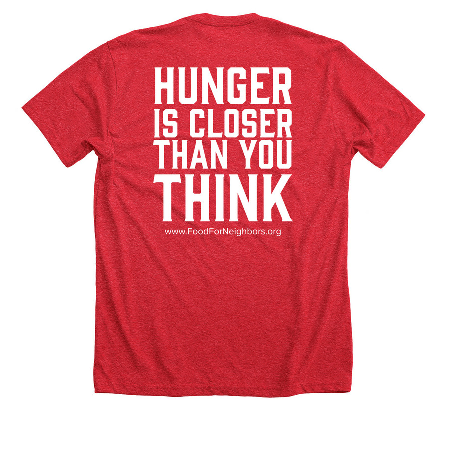 Adult T-Shirts and Sweatshirts, a Heather Red Premium Unisex Tee (back-view)