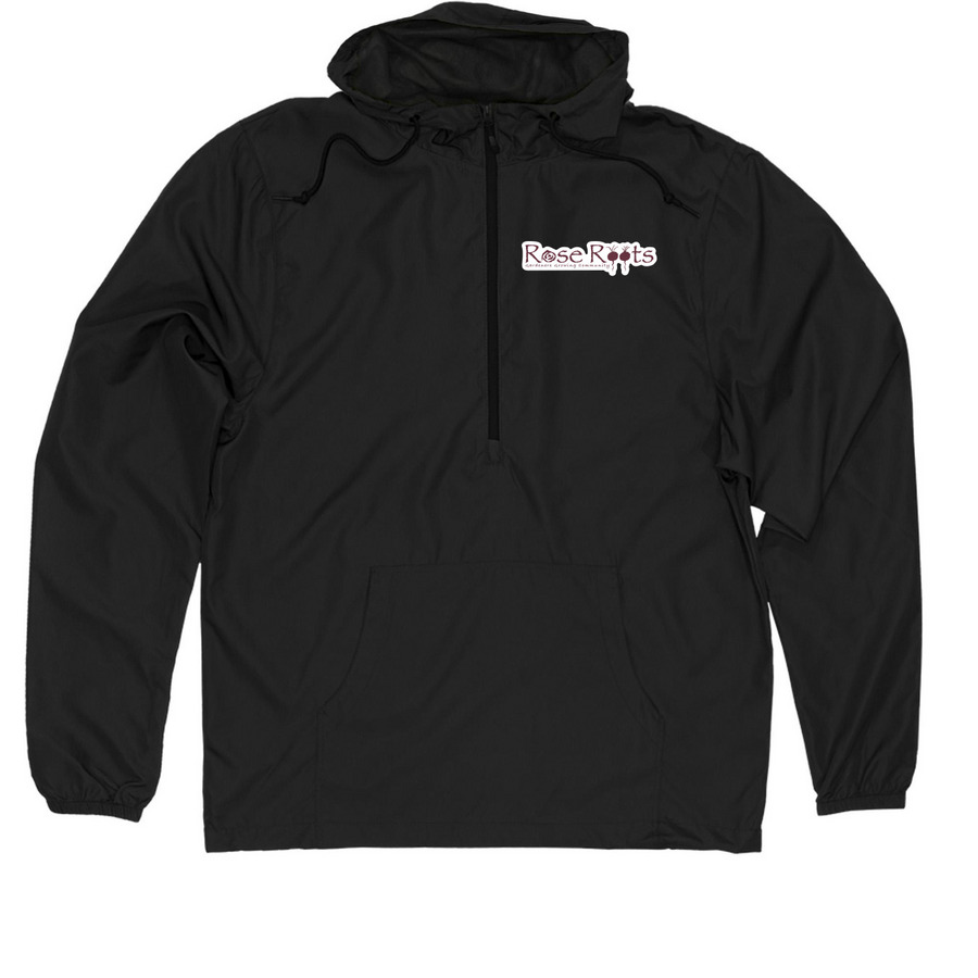 Windbreaker Jacket, a Black Quarter-Zip Windbreaker