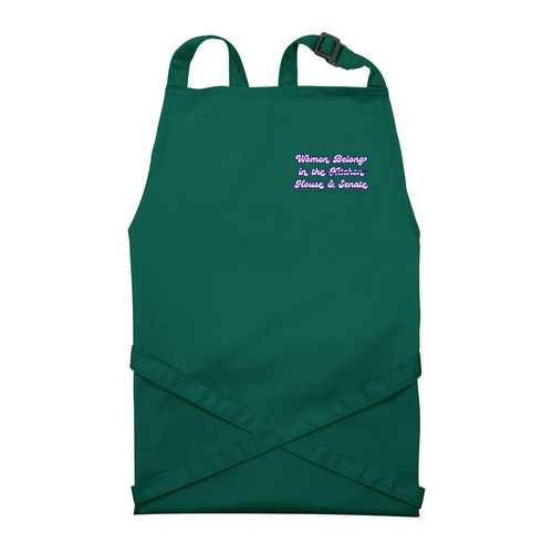 "Women Belong in the House & Senate" Apron, a Bottle Recycled Bib Apron