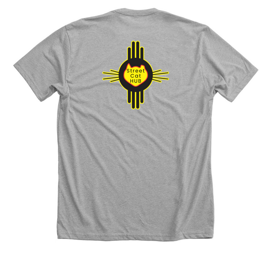 I had my ex SPAYED, a Athletic Heather Premium Unisex Tee (back-view)