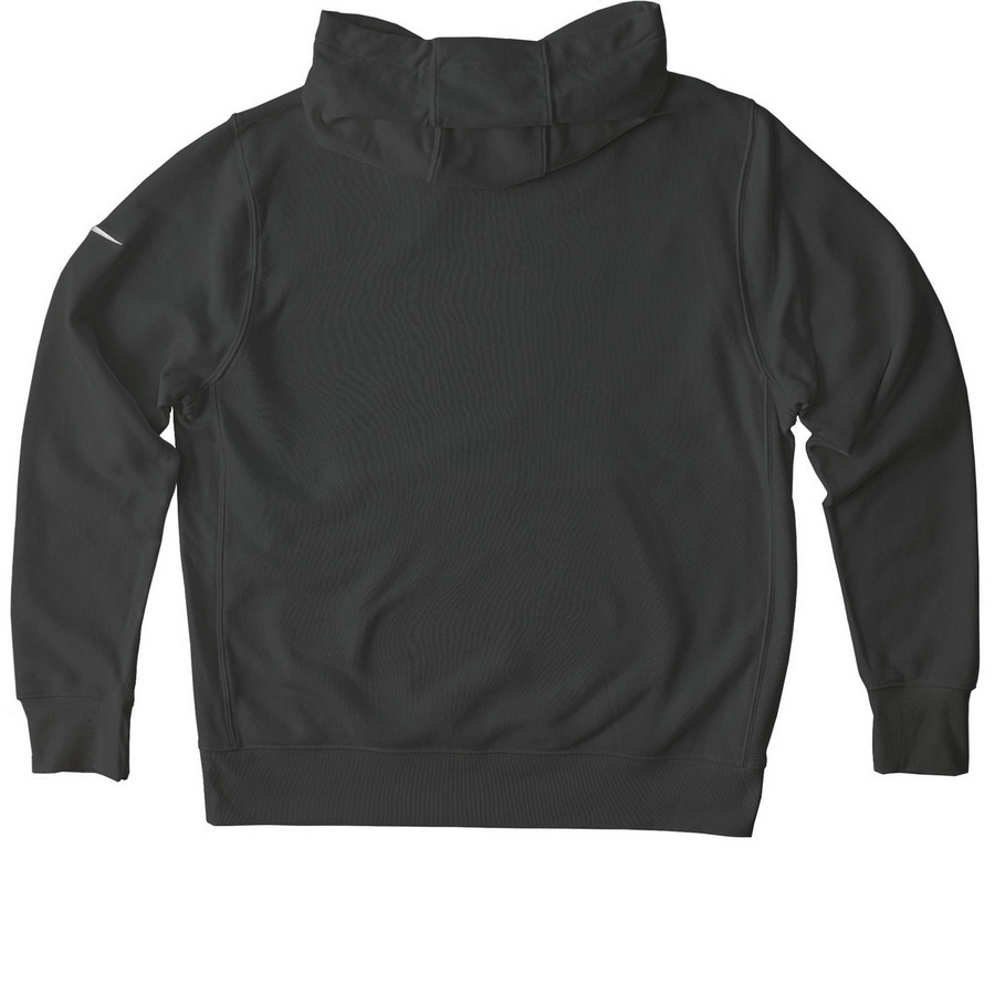 Ascentria Activewear, a Anthracite Nike Club Fleece Pullover Hoodie (back-view)