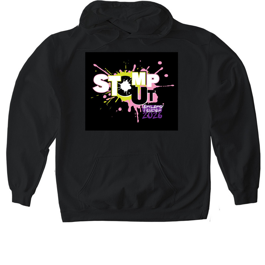STOMP Out Epilepsy and SUDEP, a Black Gildan Softstyle Pullover Hoodie