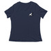 Baby B (original artwork), a Navy Women's Relaxed V-Neck Tee