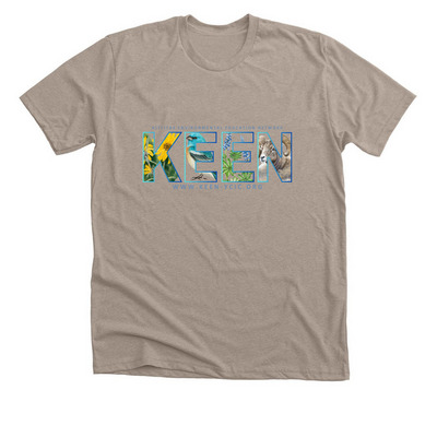 KEEN Logo Shirt Store, a Heather Stone Premium Unisex Tee